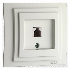 Розетка телефонная rj-11 без рамки mono electric larissa 103-191905-124